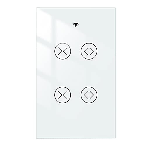 MOES Smart WiFi RF 2 Gang Double Curtain Blind Touch Switch main view