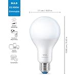 WiZ 100W Eq. (14.5W) A21 Daylight (5000K) LED Smart Bulb - Pack of 3 - 1600 Lumen- E26 - Indoor - Connects to Your Existing Wi-Fi - Control with Voice or App - Activate with Motion - Matter Compatible thumbnail 3