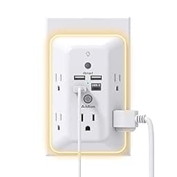 Surge Protector, Multi Plug Outlet Extender with Night Light photo