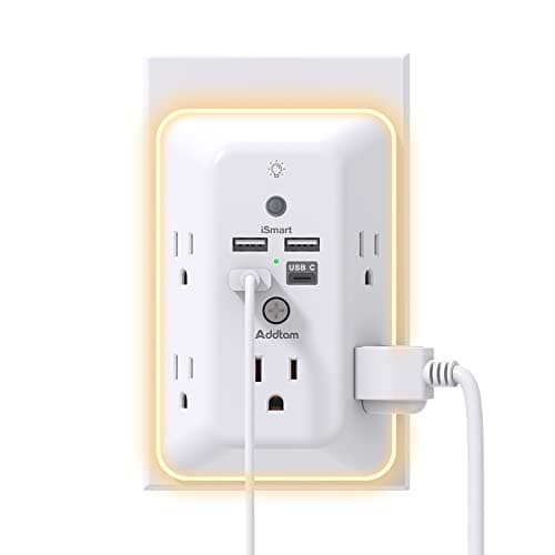 Surge Protector, Multi Plug Outlet Extender with Night Light main view