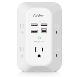 USB Charger Surge Protector 5 Outlet Extender with 4 USB Charging Ports photo