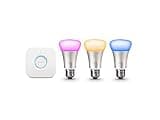 Philips Hue White and Color Ambiance A19 60W Equivalent Smart Bulb Starter Kit thumbnail 1