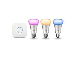 Philips Hue White and Color Ambiance A19 60W Equivalent Smart Bulb Starter Kit photo