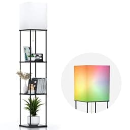 Floor Lamp with Shelves photo