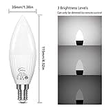 E12 LED Bulb Color Changing Candelabra Light Bulb with Remote Control thumbnail 5
