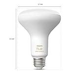 Philips Hue White Ambiance BR30 LED Smart Bulbs (Bluetooth Compatible), 2-Pack thumbnail 3