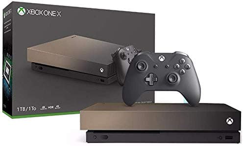 Microsoft Xbox One X Gold Rush Limited Edition 1TB Console with Wireless Controller main view