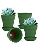 vensovo 6 Inch Clay Pot for Plant with Saucer thumbnail 1