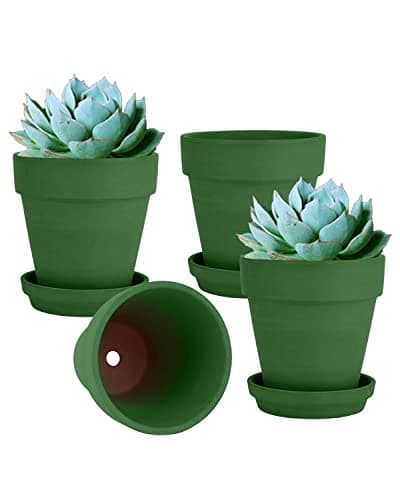vensovo 6 Inch Clay Pot for Plant with Saucer main view