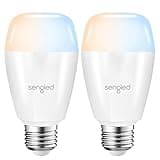 Sengled Zigbee Smart Bulbs, Tunable White 2700K~6500K, Hub Required, Dimmable via Wall Switch, Works with SmartThings and Echo Plus with Built-in Hub, Daylight A19 E26, Voice & APP Control, 2 Pack thumbnail 1