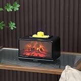 MeplLivs Dynamic Flame Fireplace Electric Wax Melt Warmer PTC Heating Plate Monochromatic Wax Burner Fragrance Wax Warmer for Home Office Gifts & Decor(Black) thumbnail 5