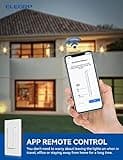 ELEGRP Smart Dimmer Light Switch DPR30, 2.4GHz Wi-Fi Dimmer Switch Compatible with Alexa and Google Assistant, Single Pole/3 Way, Needs Neutral Wire, No Hub Required, UL&FCC Listed, White, 4 Pack thumbnail 4