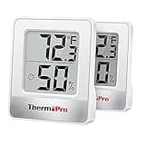 ThermoPro TP49 2 Pieces Digital Hygrometer Indoor Thermometer Humidity Meter Mini Hygrometer Thermometer with Temperature and Humidity Monitor Room Thermometer thumbnail 1