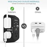 2 Pack USB Wall Charger Surge Protector thumbnail 3