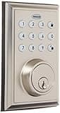 Honeywell Safes & Door Locks BLE Electronic Entry Deadbolt with Keypad, Square Faceplate, Satin Nickel thumbnail 1