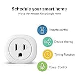 Smart Plugs Compatible with Alexa Google Assistant for Voice Control, MONGERY Mini Smart Outlet WiFi Plug with Timer Function, No Hub Required, 2 Pack, White thumbnail 5