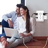 USB Wall Charger，LVETEK Surge Protector 5 Outlet Extender with 4 USB Ports thumbnail 3