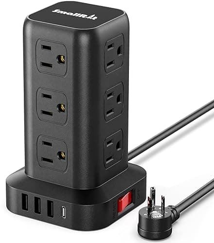 Extension Cord with Multiple Outlets Surge Protector Power Strip Tower main view