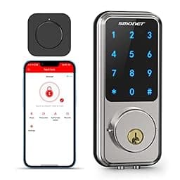 SMONET WiFi Keyless Entry Door Lock Deadbolt Bluetooth Electronic and Touchscreen Keypad photo