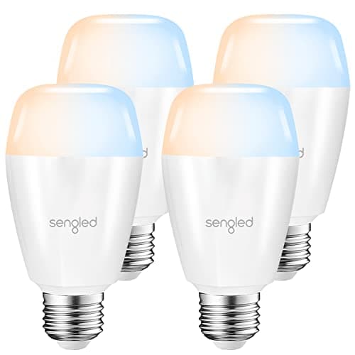 Sengled Zigbee Smart Bulbs, Tunable White 2700K~6500K, Hub Required, Dimmable via Wall Switch, Works with SmartThings and Echo Plus with Built-in Hub, Daylight A19 E26, Voice & APP Control, 4 Pack main view