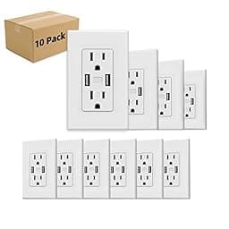 Micmi 24W 4.8 Amp Dual High Speed USB Wall Outlet photo