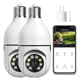2PCS 3MP Light Bulb Security Camera photo