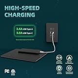 TOPELER Wall Outlet with USB C Port, 4.8A High Speed Charging Capability, 20 Amp TR Wall Socket with Dual USB Port, Screwless Plate Include, ETL Listed & FCC Approval, Black, 2Pack thumbnail 2