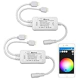 GIDEALED 2 Pack Smart ZigBee 3.0 LED Controller 2-Output for 4 Pin RGB StripLights Dimmable Compatible with Hub Bridge, Amazon Echo Plus, Echo Show(2Gen) App/Alexa Voice Control Ambiance Lighting thumbnail 1