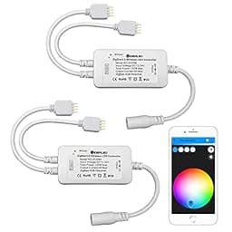 GIDEALED 2 Pack Smart ZigBee 3.0 LED Controller 2-Output for 4 Pin RGB StripLights Dimmable Compatible with Hub Bridge, Amazon Echo Plus, Echo Show(2Gen) App/Alexa Voice Control Ambiance Lighting photo