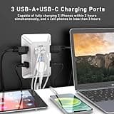 USB Wall Charger，LVETEK Surge Protector 5 Outlet Extender with 4 USB Ports thumbnail 2