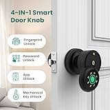 GHome 4 in 1 Smart Fingerprint Door Knob with Keypad Door Lock thumbnail 2