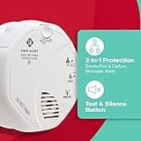 First Alert Battery Powered Wireless Interconnected Photoelectric Smoke and Carbon Monoxide Combo Alarm with Voice and Location thumbnail 3