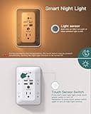 Surge Protector, Multi Plug Outlet Extender with Night Light thumbnail 3