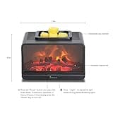 MeplLivs Dynamic Flame Fireplace Electric Wax Melt Warmer PTC Heating Plate Monochromatic Wax Burner Fragrance Wax Warmer for Home Office Gifts & Decor(Black) thumbnail 2