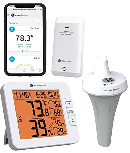 Ambient Weather WS-8482-3107 7-Channel WiFi Remote Monitoring Weather Station with Indoor/Outdoor Temperature & Humidity, Floating Pool, Spa & Pond Thermometer main view