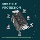 TOPELER Wall Outlet with USB C Port, 4.8A High Speed Charging Capability, 20 Amp TR Wall Socket with Dual USB Port, Screwless Plate Include, ETL Listed & FCC Approval, Black, 2Pack thumbnail 4