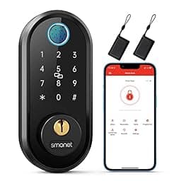 Smart Lock, SMONET Fingerprint Door Lock Smart Deadbolt Keyless Entry photo