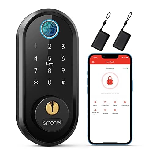 Smart Lock, SMONET Fingerprint Door Lock Smart Deadbolt Keyless Entry main view