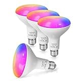 KHSUIN WiFi Smart Light Bulbs 150W Equivalent, 16W Dimmable 1600LM BR30 Flood Smart Bulb thumbnail 1