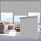LUCKUP 100% Blackout Waterproof Fabric Window Roller Shades Blind Thermal Insulated thumbnail 1