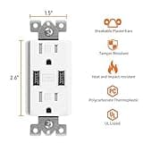 Micmi 24W 4.8 Amp Dual High Speed USB Wall Outlet thumbnail 2