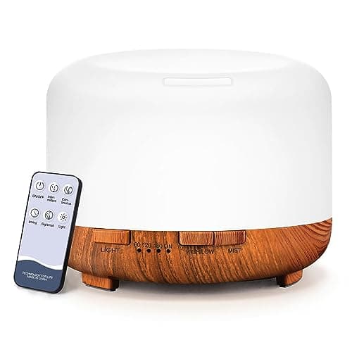 Diffuser, YIKUBEE Essential Oil Diffuser, 500ml Oil Diffuser, Humidifier, Diffusers for Home, Aromatherapy Diffuser with Remote Control, Diffusers for Essential Oils Large Room main view