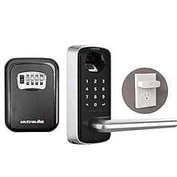ULTRALOQ Smart Lever Door Lock + Key Storage Lock Box + Bridge WiFi Adaptor photo