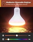 KHSUIN WiFi Smart Light Bulbs 150W Equivalent, 16W Dimmable 1600LM BR30 Flood Smart Bulb thumbnail 2
