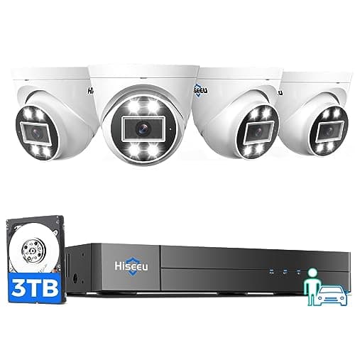 [3TB HDD+Spotlight Alarm] Hiseeu 8MP 4K PoE Security Camera System main view