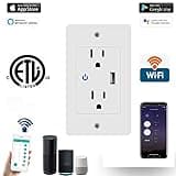 Jinvoo Smart WiFi Outlet Socket with USB 2 AC Individual Control thumbnail 3