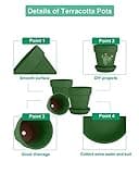 vensovo 6 Inch Clay Pot for Plant with Saucer thumbnail 3