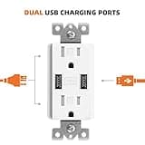 Micmi 24W 4.8 Amp Dual High Speed USB Wall Outlet thumbnail 3