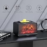 MeplLivs Dynamic Flame Fireplace Electric Wax Melt Warmer PTC Heating Plate Monochromatic Wax Burner Fragrance Wax Warmer for Home Office Gifts & Decor(Black) thumbnail 3
