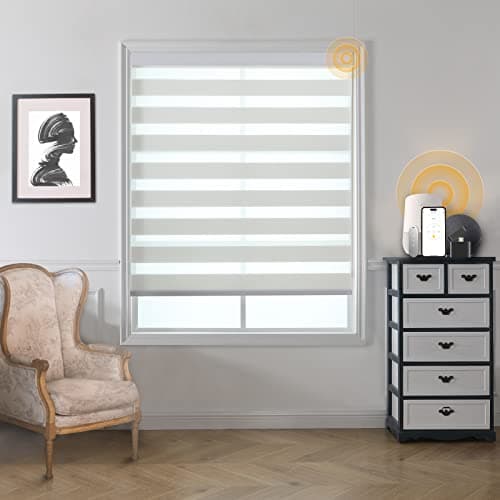 MUSCLEAREA Motorized Zebra Blinds main view